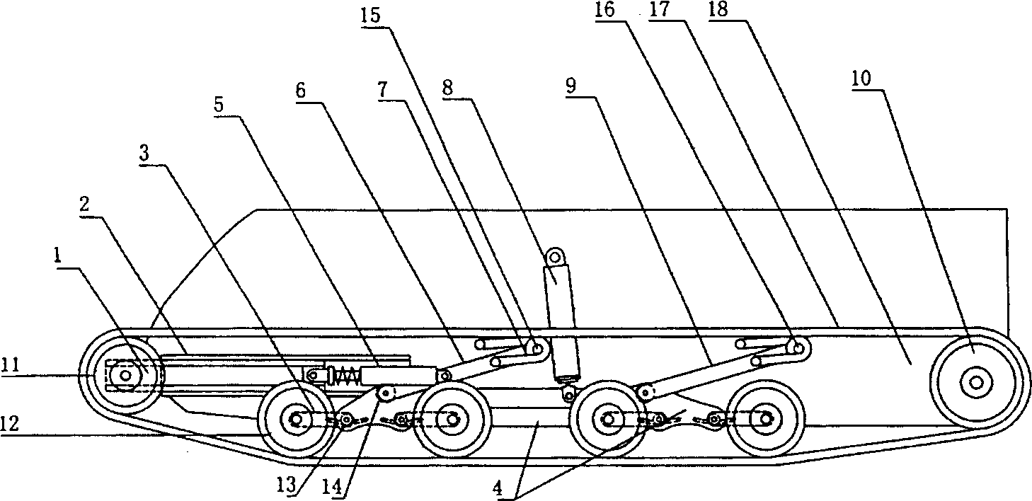 Deformed crawler belt system