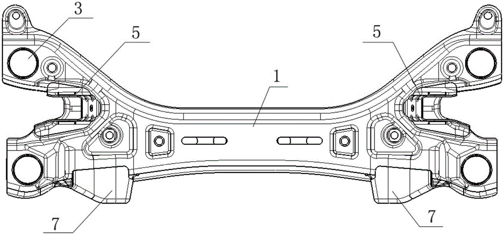 Rear auxiliary frame of car