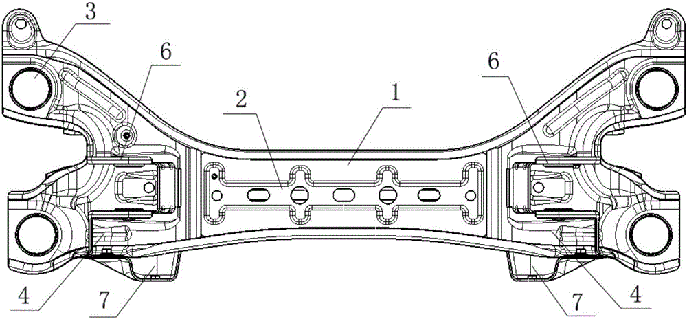 Rear auxiliary frame of car