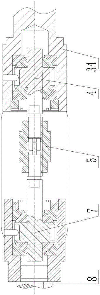 Rotating part axial force loading system comprising rotor and stator difference axis fault-tolerant ability