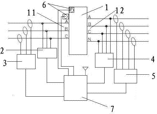 Online monitoring and analysis device for energy efficiency of distribution transformer