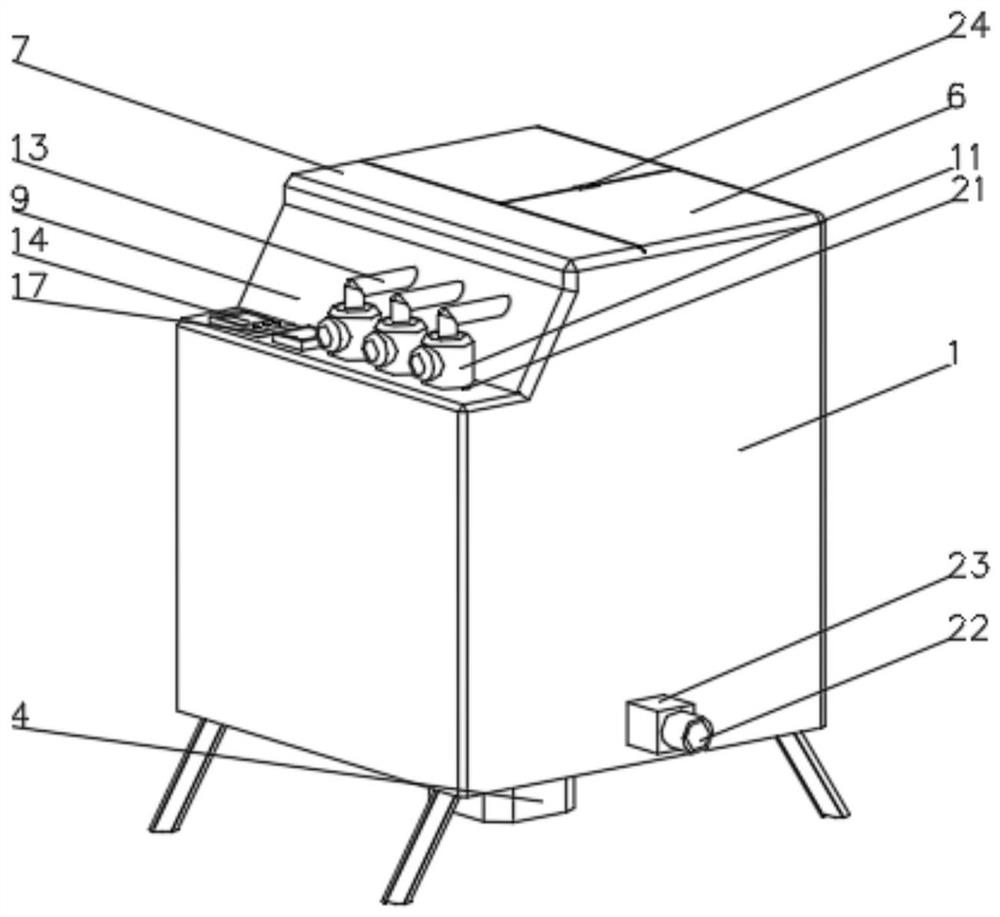 An integrated device for automatic mildew removal and dehydration of textiles