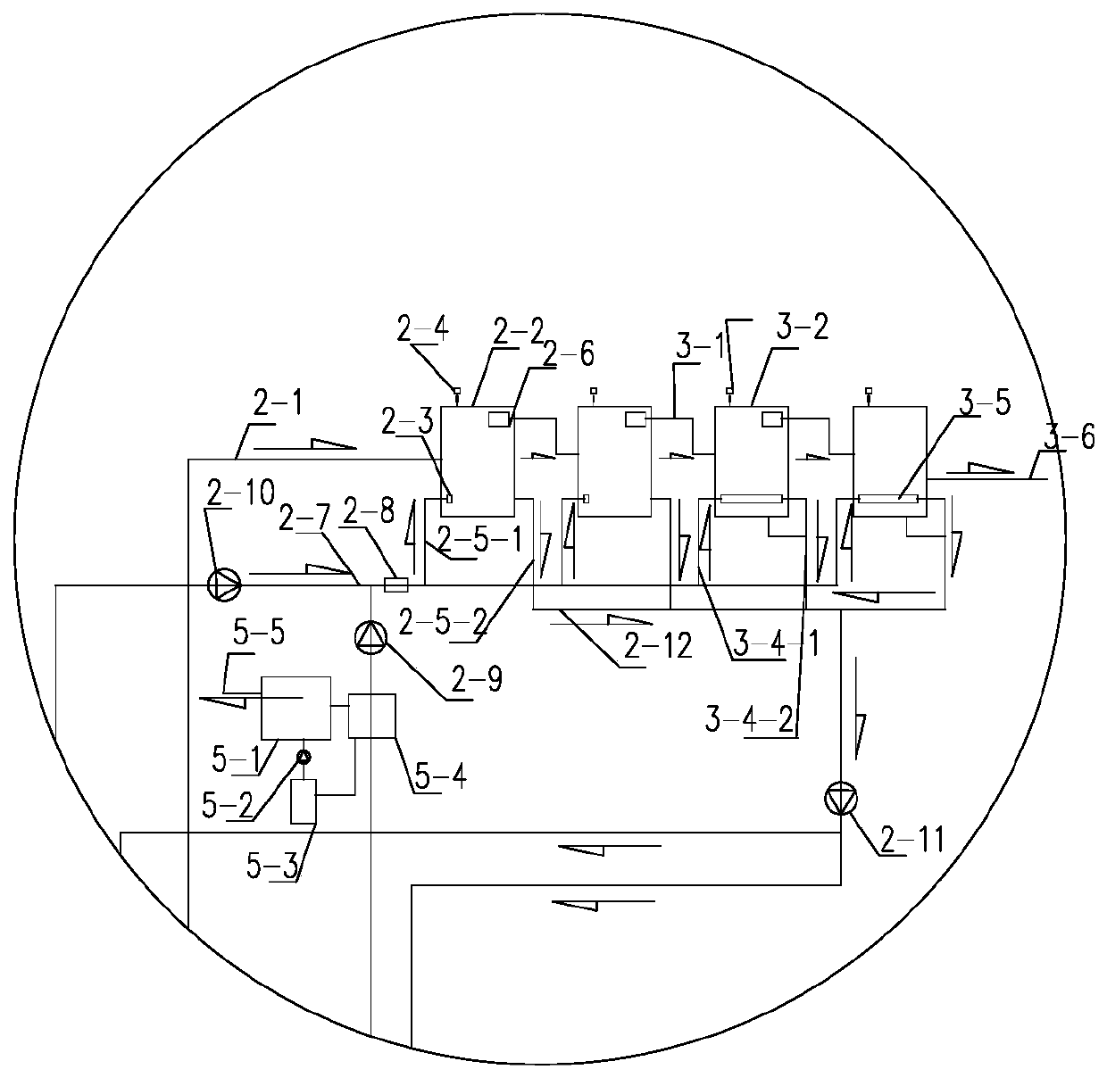 Oil and water separation and waste water evaporation and concentration heat pump system device of oilfield oil extraction gas gathering and transportation station