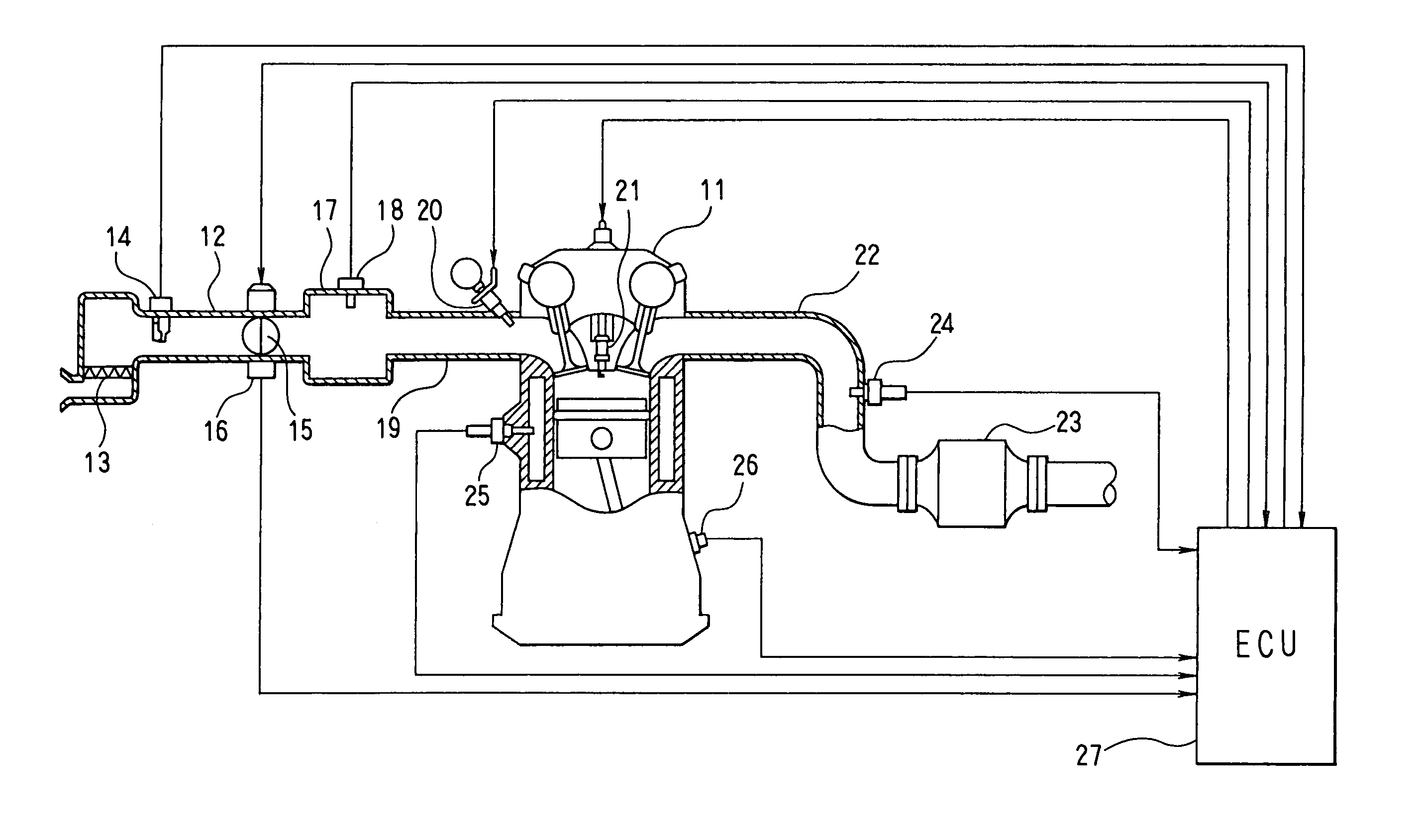 Rapid catalyst warm-up control device for internal combustion engine