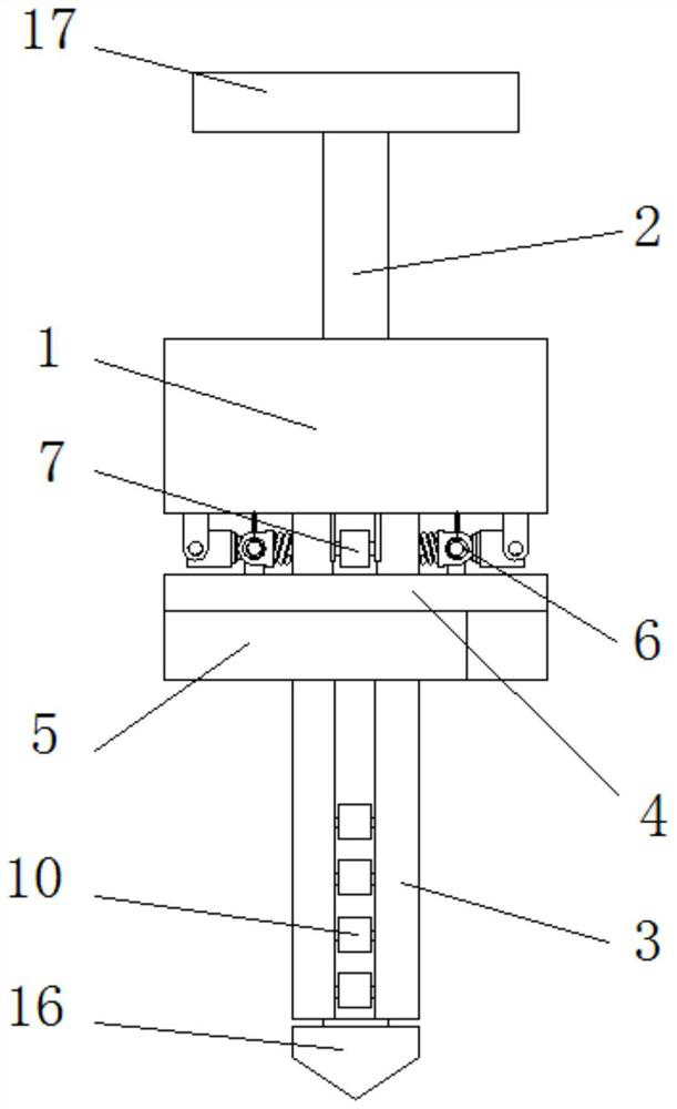 A kind of digging and fixing device for planting pit in sandy land