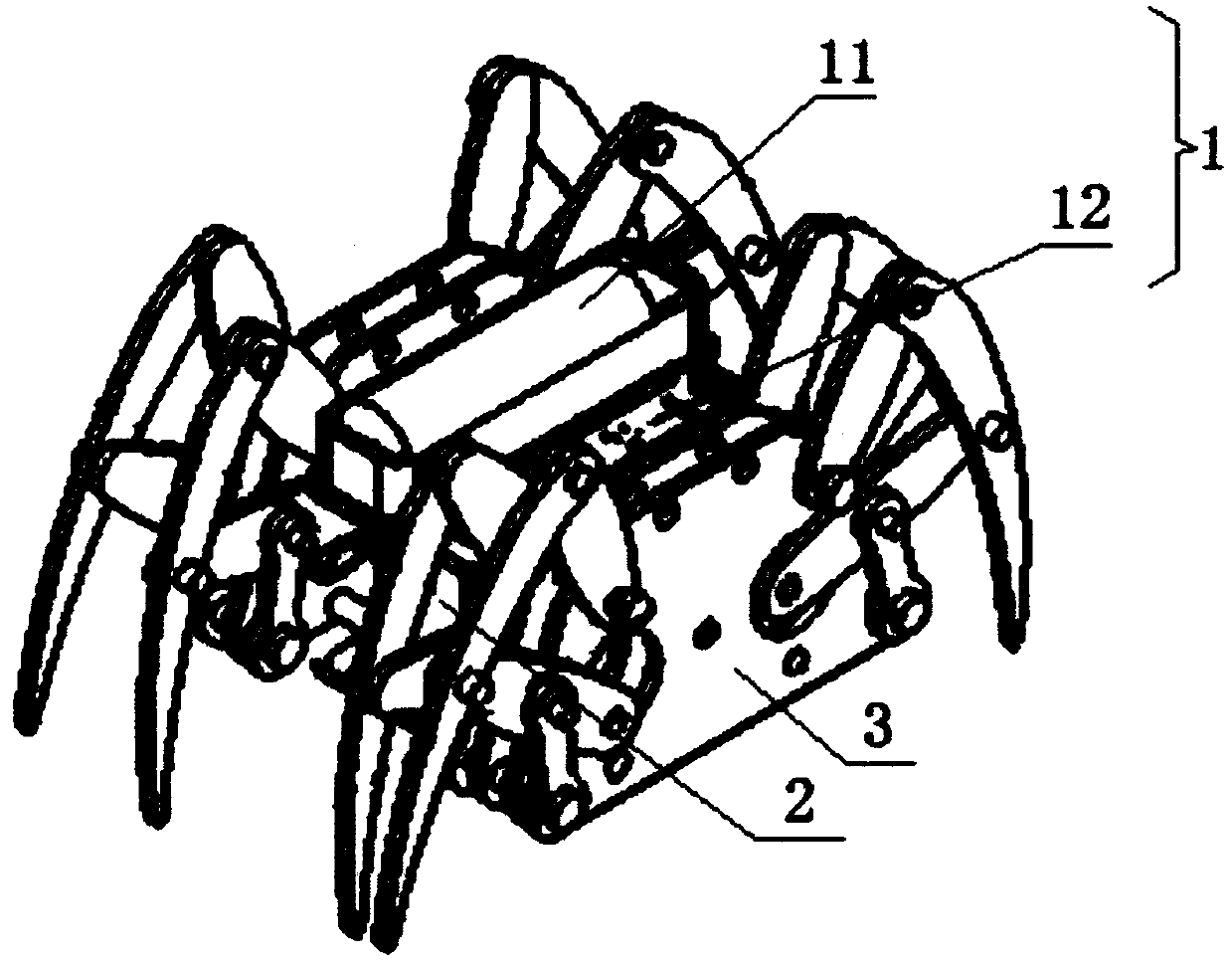 Six-bar mechanism multi-foot robot and modeling method thereof