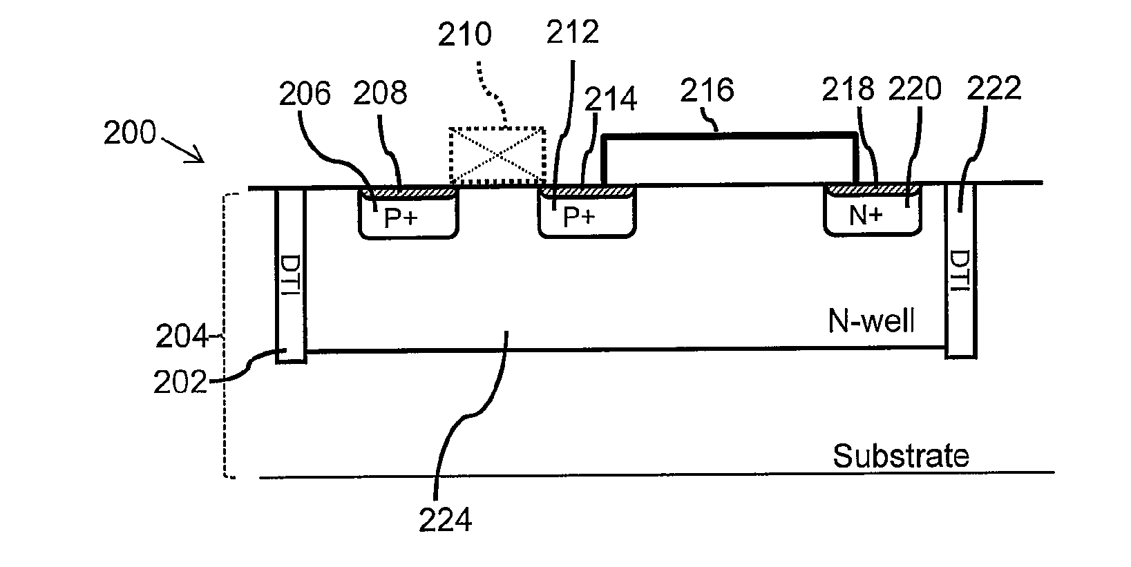 Semiconductor device comprising an ESD protection device, an ESD protection circuitry, an integrated circuit and a method of manufacturing a semiconductor device