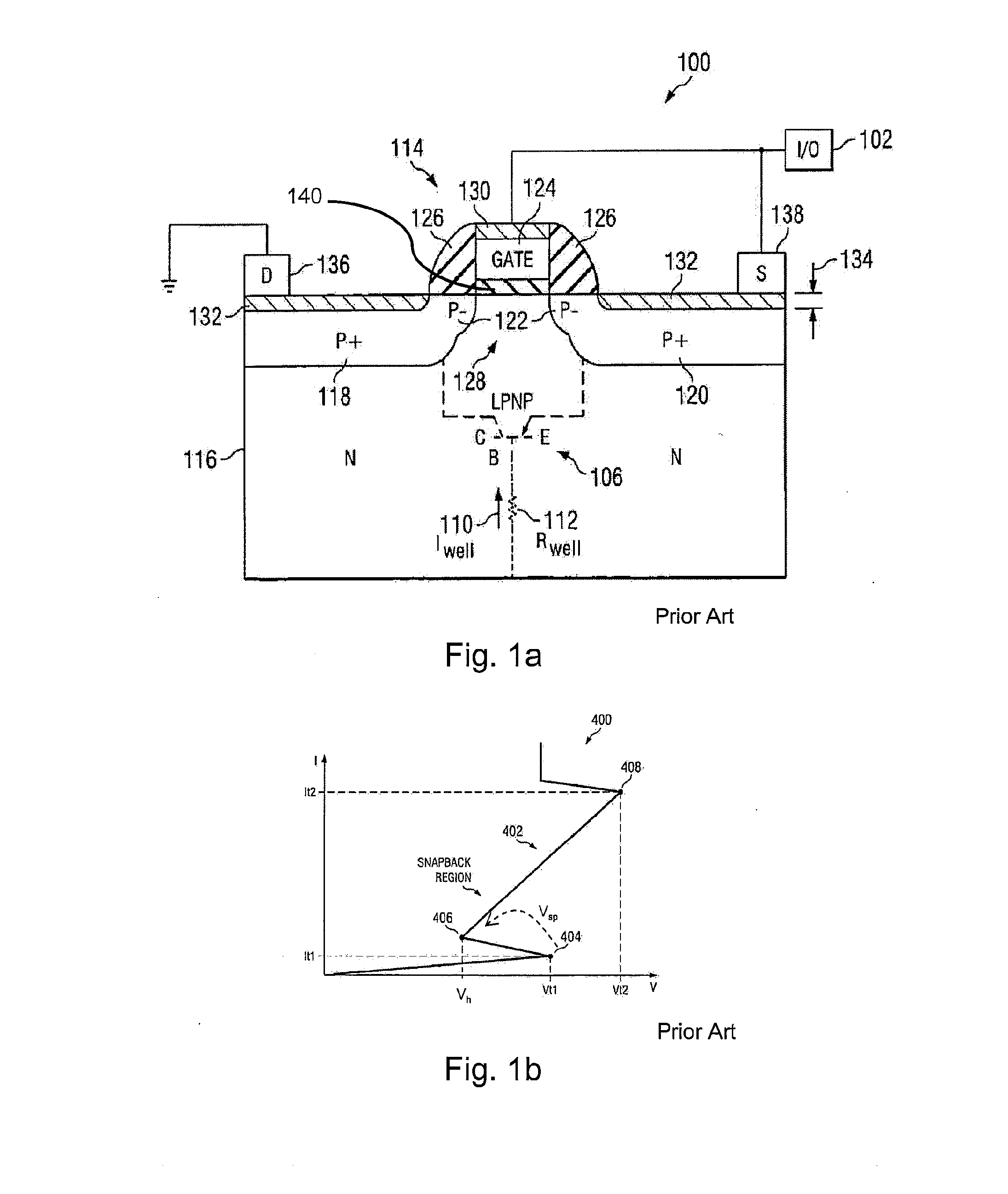 Semiconductor device comprising an ESD protection device, an ESD protection circuitry, an integrated circuit and a method of manufacturing a semiconductor device