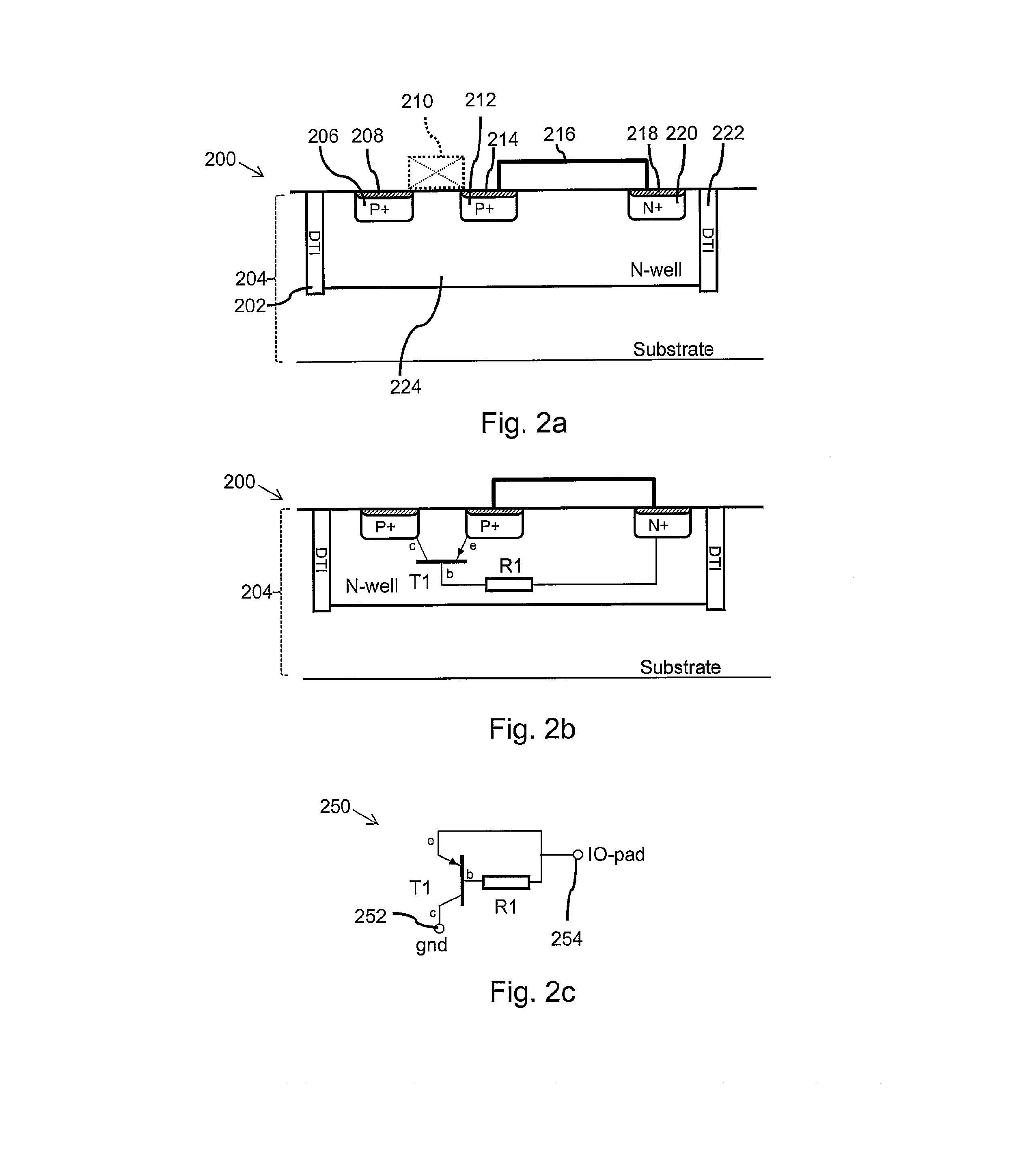 Semiconductor device comprising an ESD protection device, an ESD protection circuitry, an integrated circuit and a method of manufacturing a semiconductor device