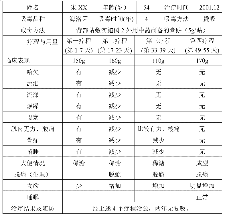 External traditional Chinese medicine for drug rehabilitation, and preparation method thereof