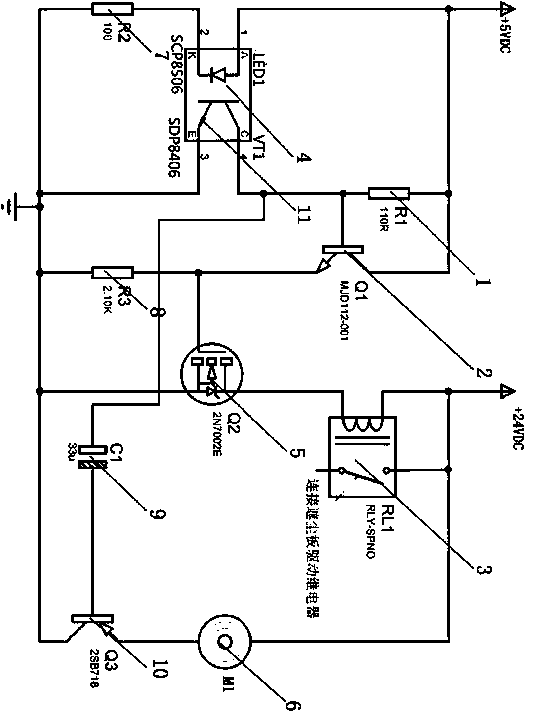 Automatic dust removal control circuit of air conditioner