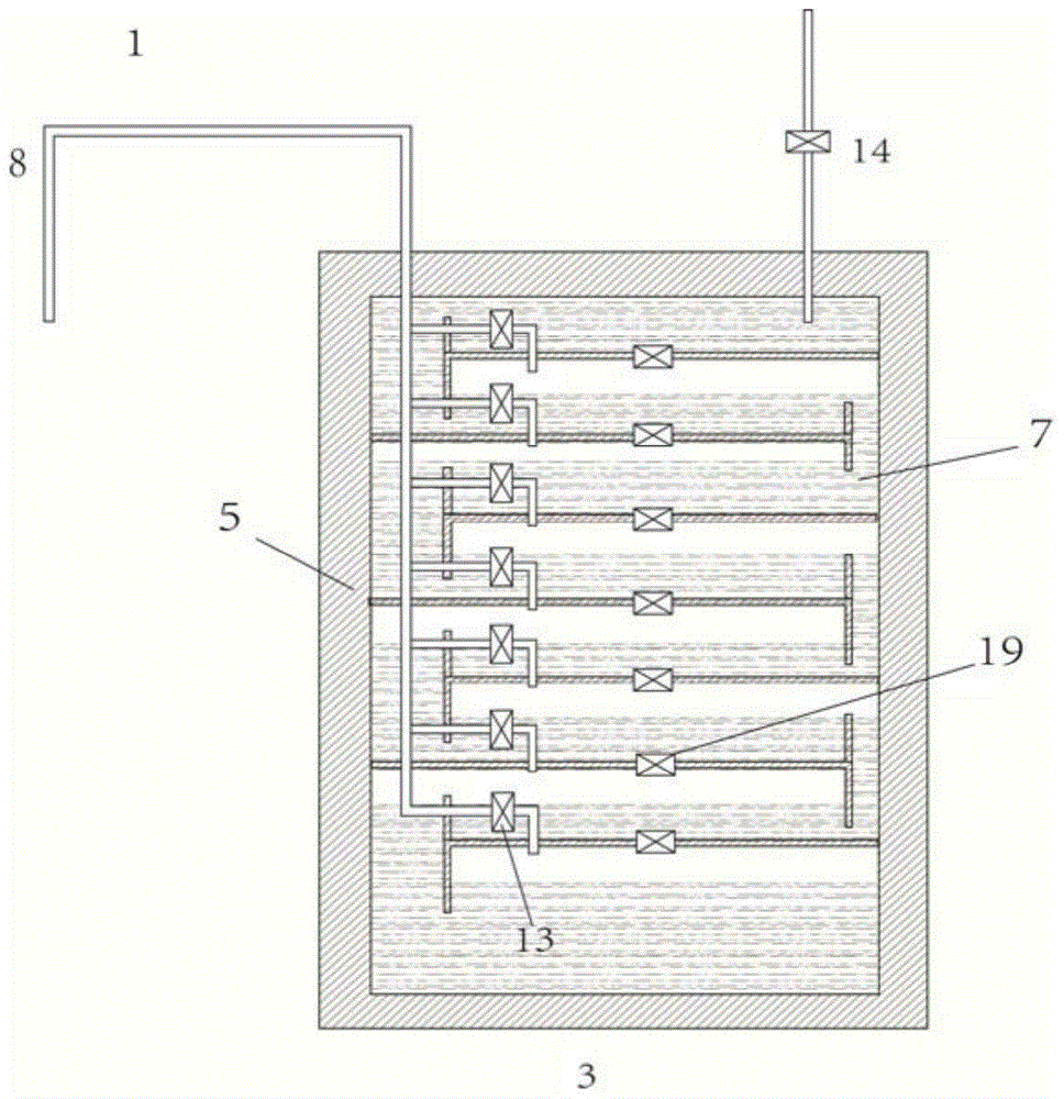 Internal temperature control liquid piston device capable of isothermally compressing and releasing air on basis of air storage units