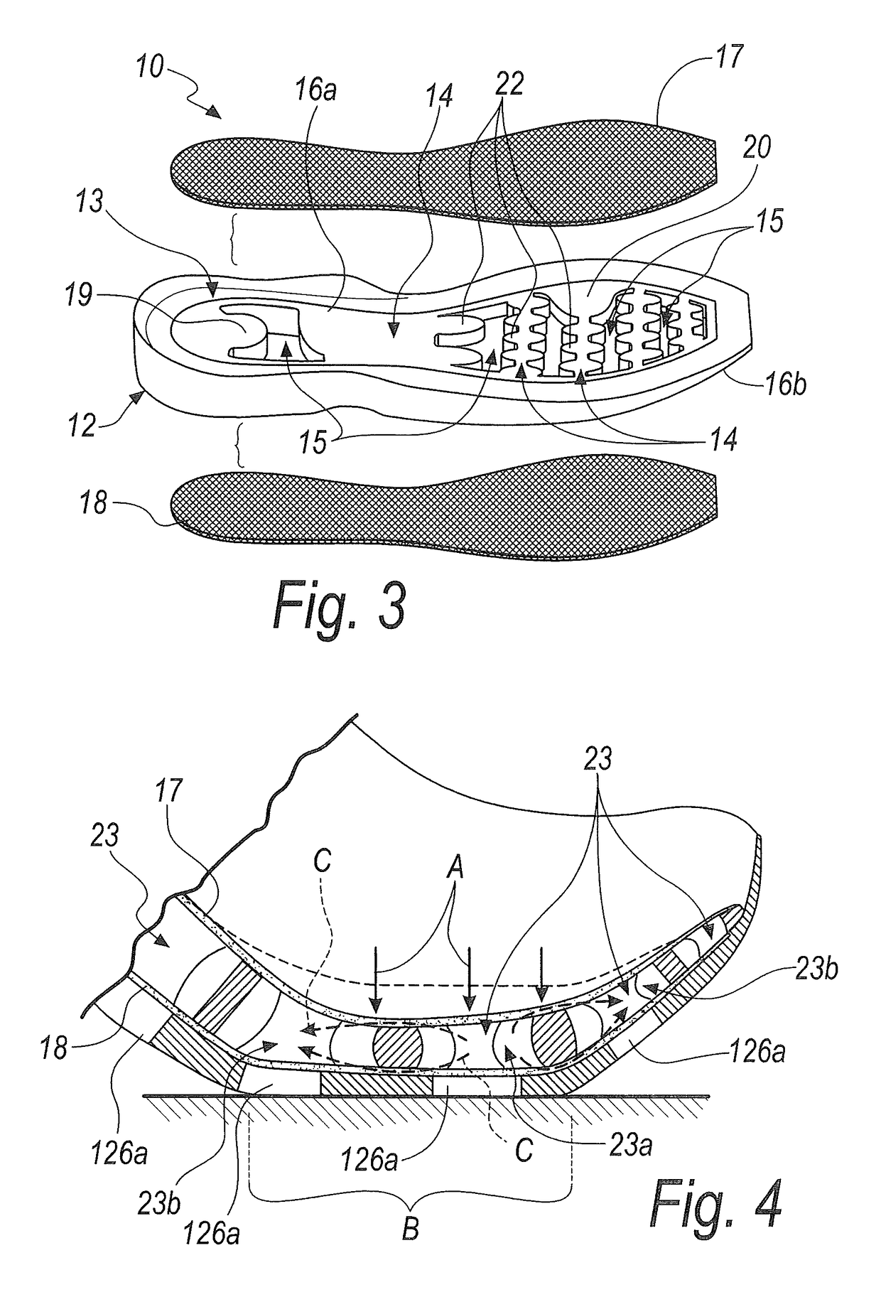 Midsole structure, particularly for shoes, including shoes with a vapor-permeable sole, designed for use in sports activities