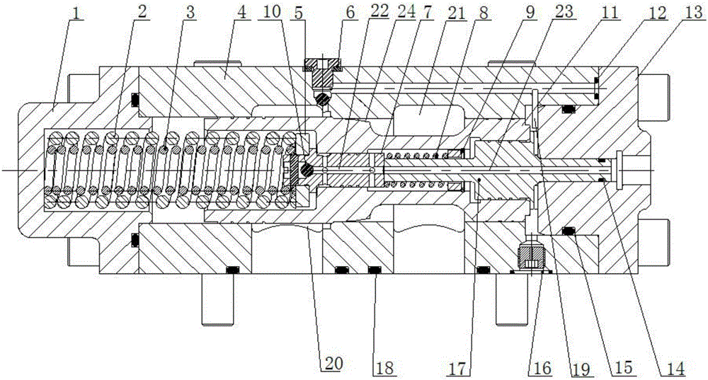 A lowering speed limiting hydraulic control valve