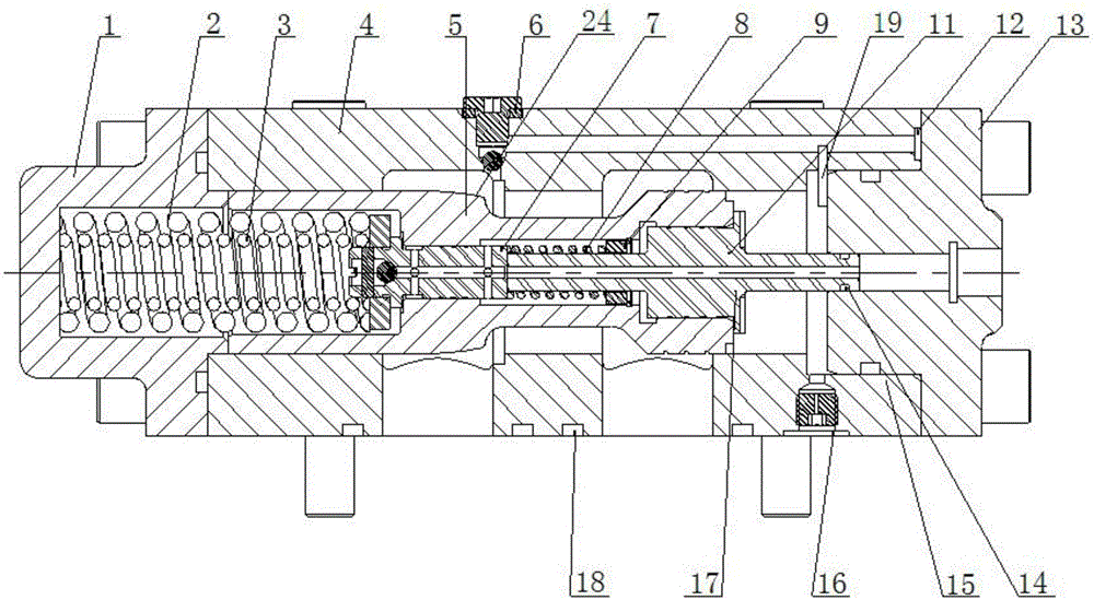 A lowering speed limiting hydraulic control valve