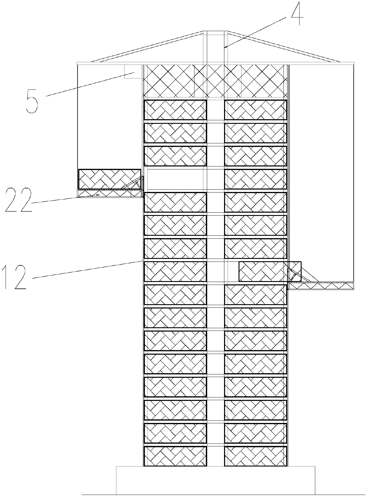 Track system of load-bearing building