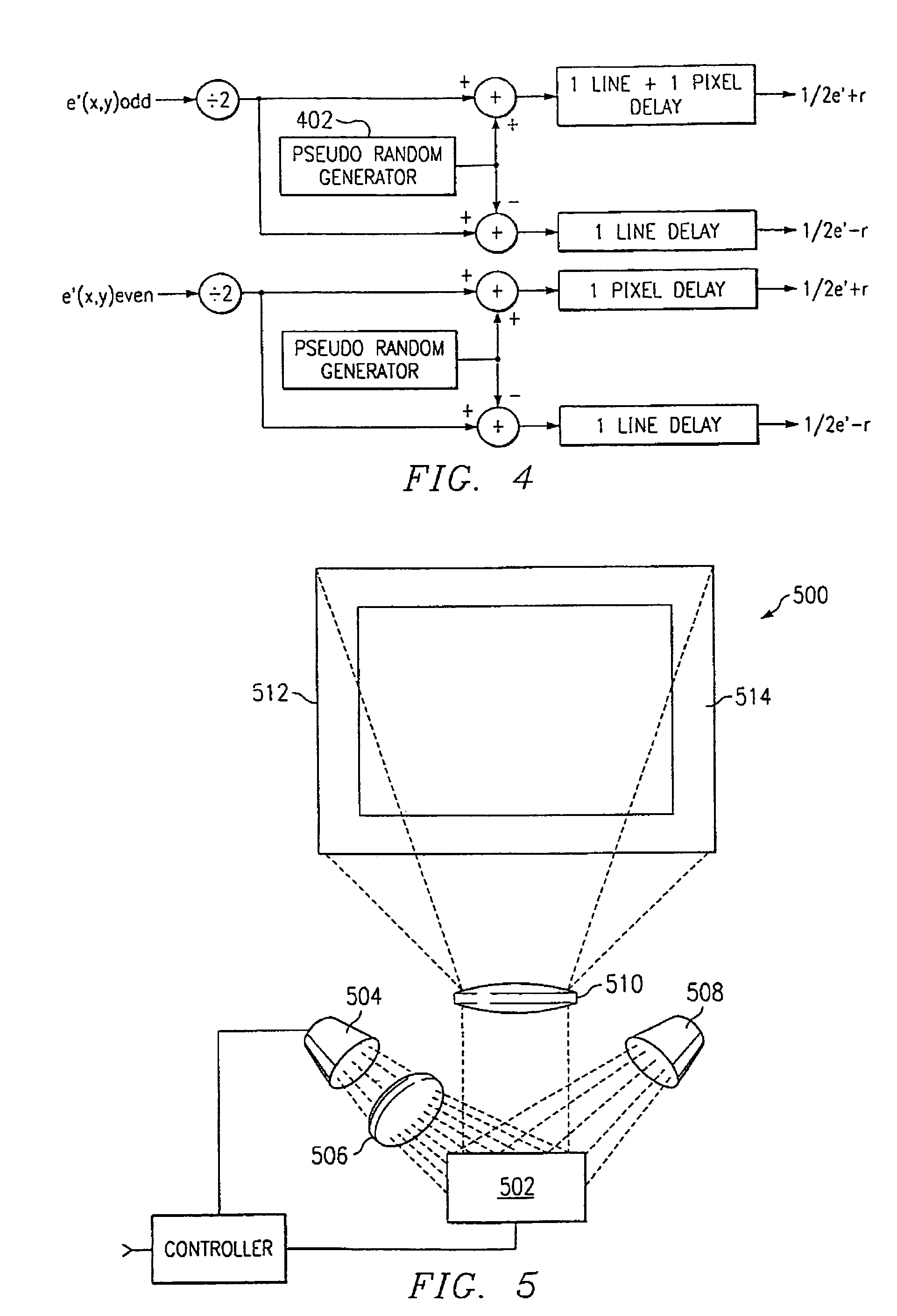 Odd/even error diffusion filter