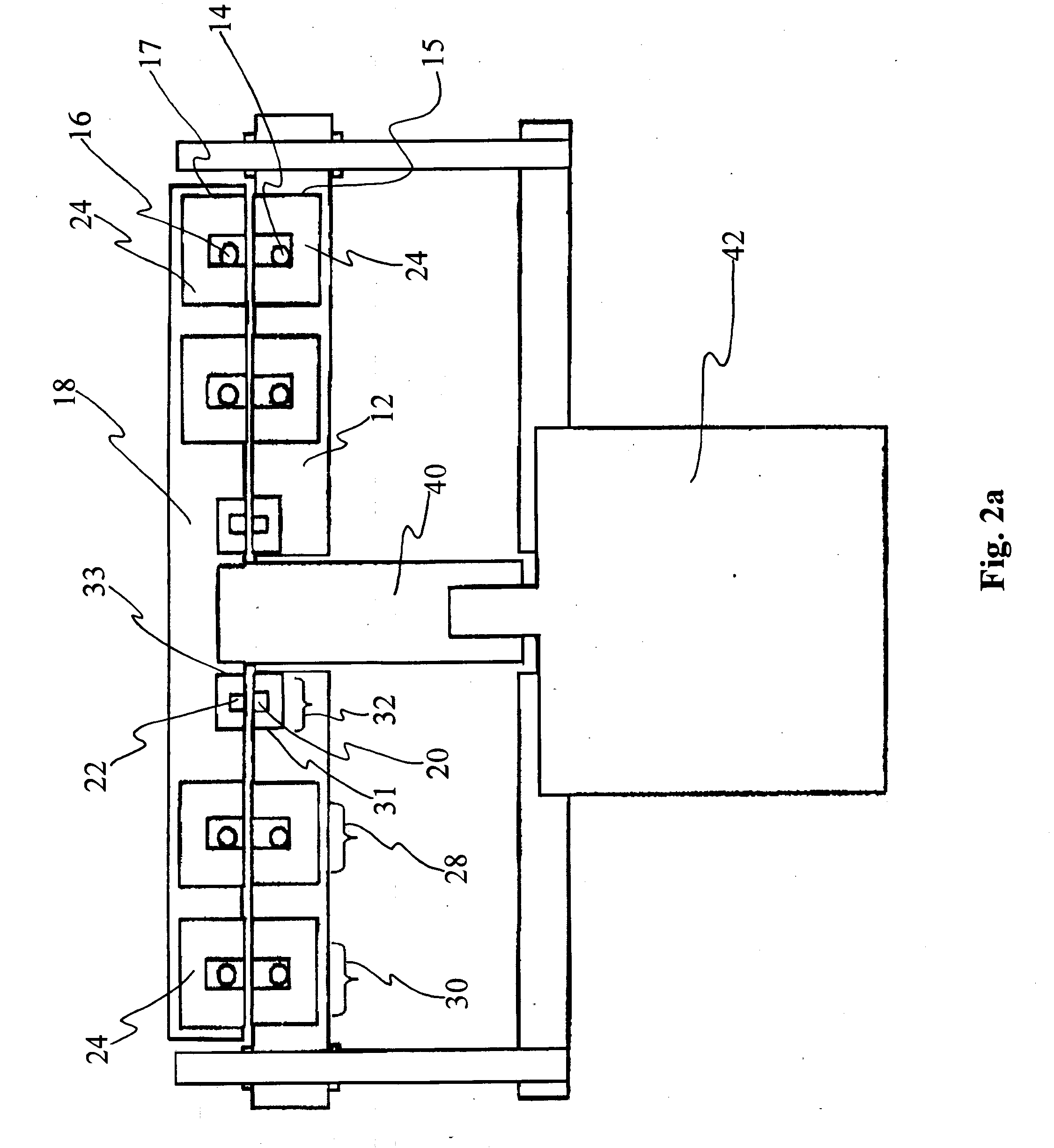 Contact-less power and signal transmission device for a high power level transformer