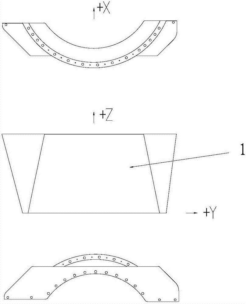 Two-section thin shell type high-stability integrated structure