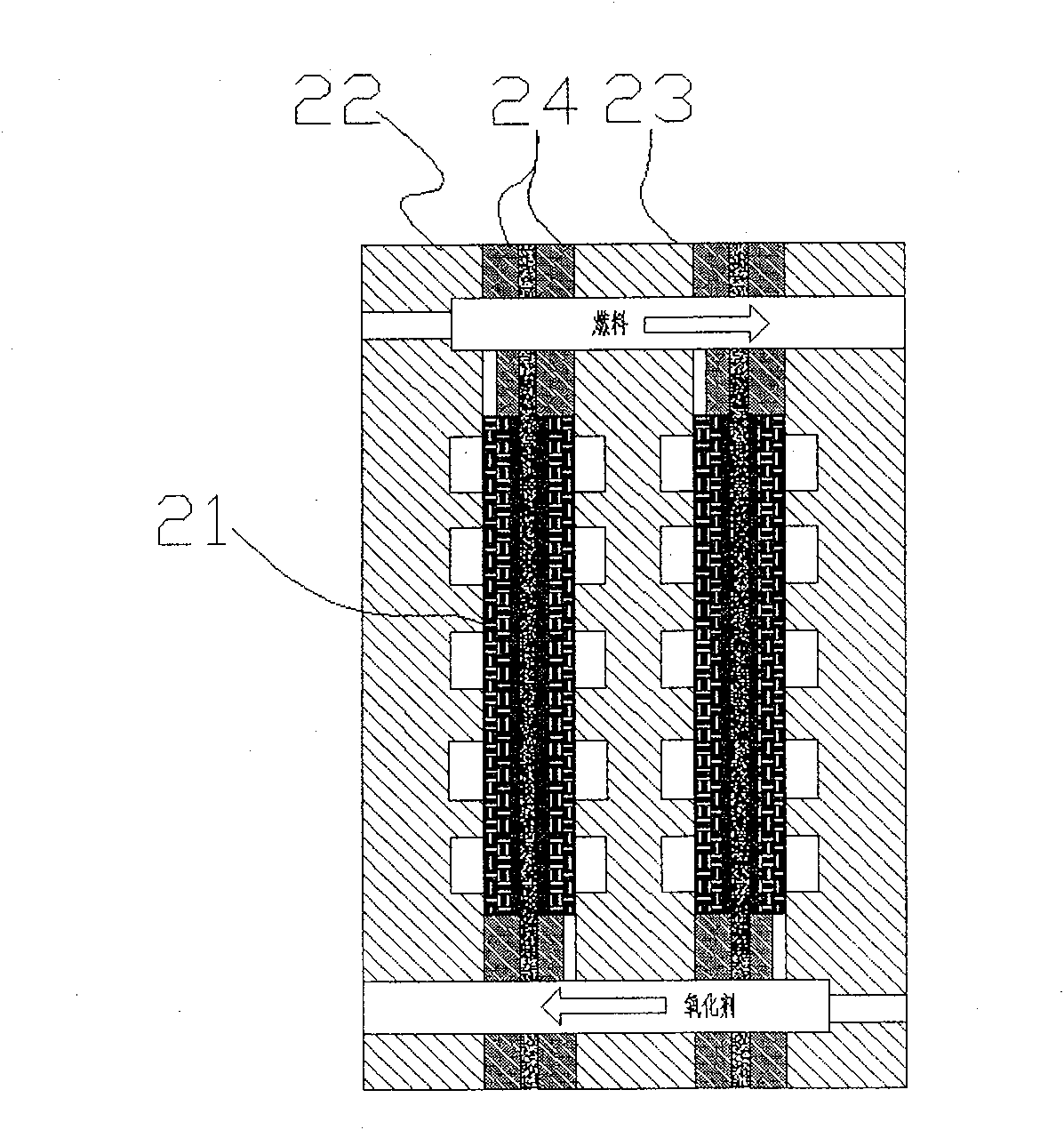 Pressing mold device for hot pressure prepared fuel cell membrane electrode