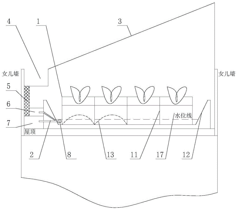 Method for growing crops on roof