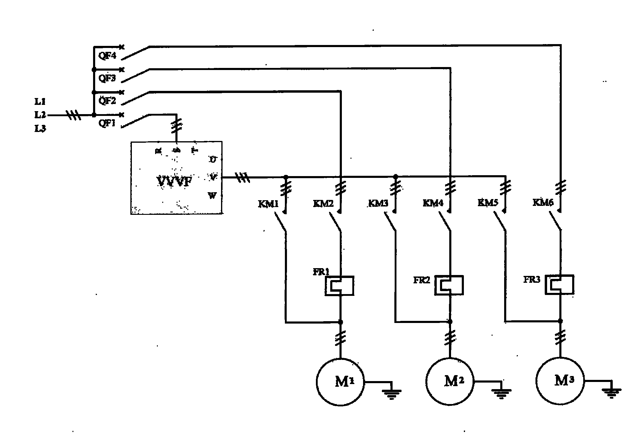 Control system of one-frequency one-pump constant pressure water supply equipment