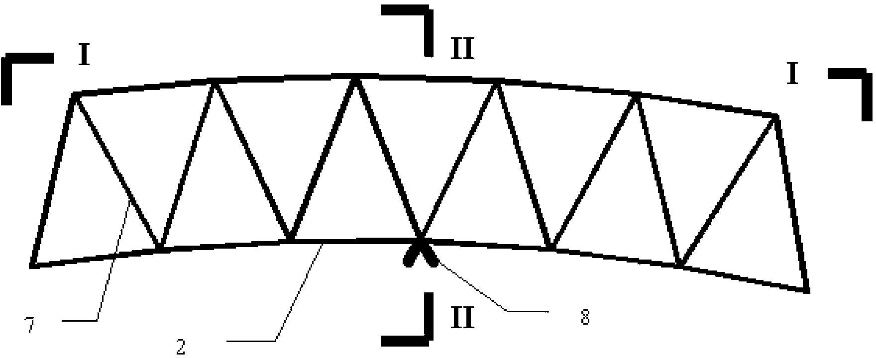 Annular cross cable truss structure