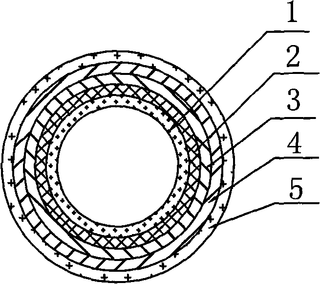 Large caliber ultra-long rubber plastic composite hose for oil extraction and producing method thereof