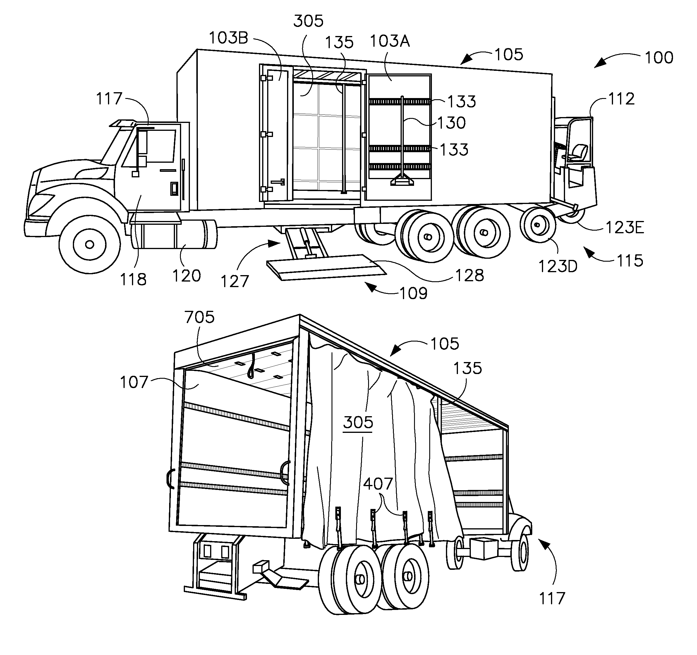 Method and system for transporting, loading, and unloading various types of goods