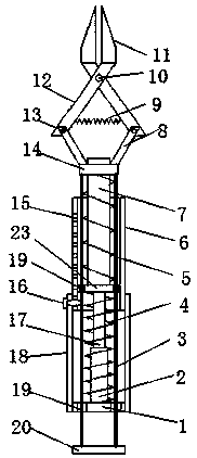Trimming device for greening engineering