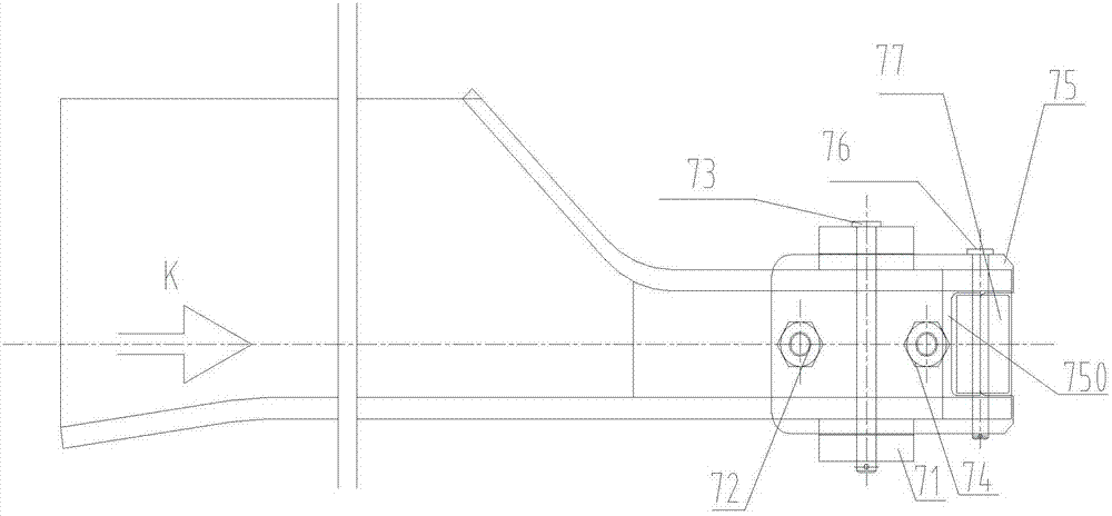 Guide trough for slitting and rolling rebar and restraint device installed on side plate for guide