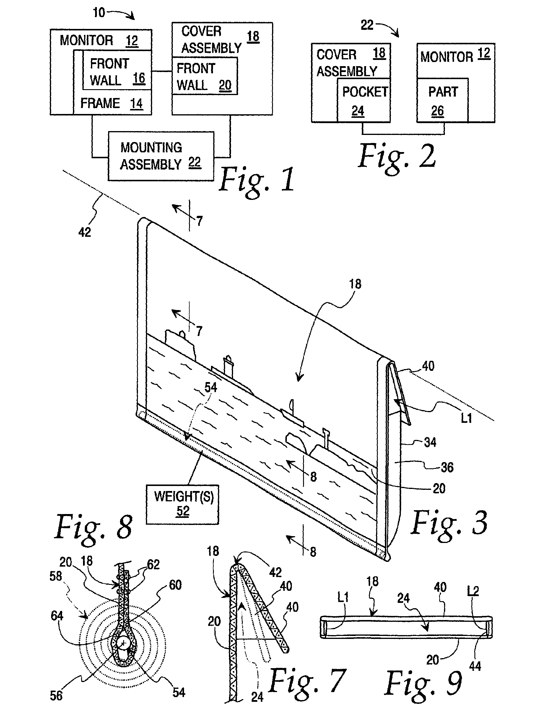 System for integrating electronic monitors into a room decor