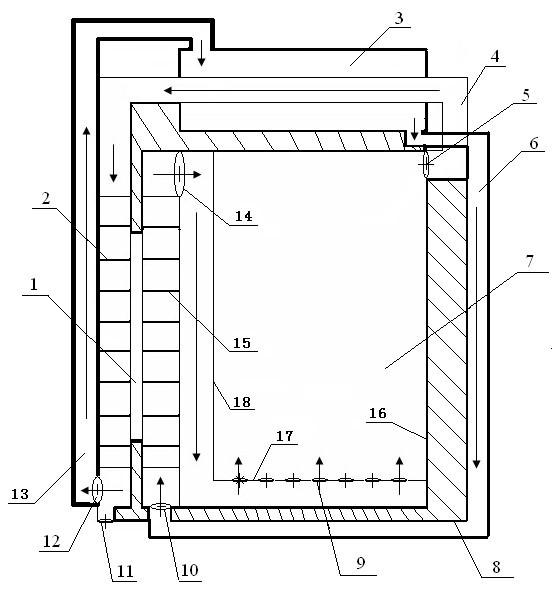 Semiconductor heating drying device