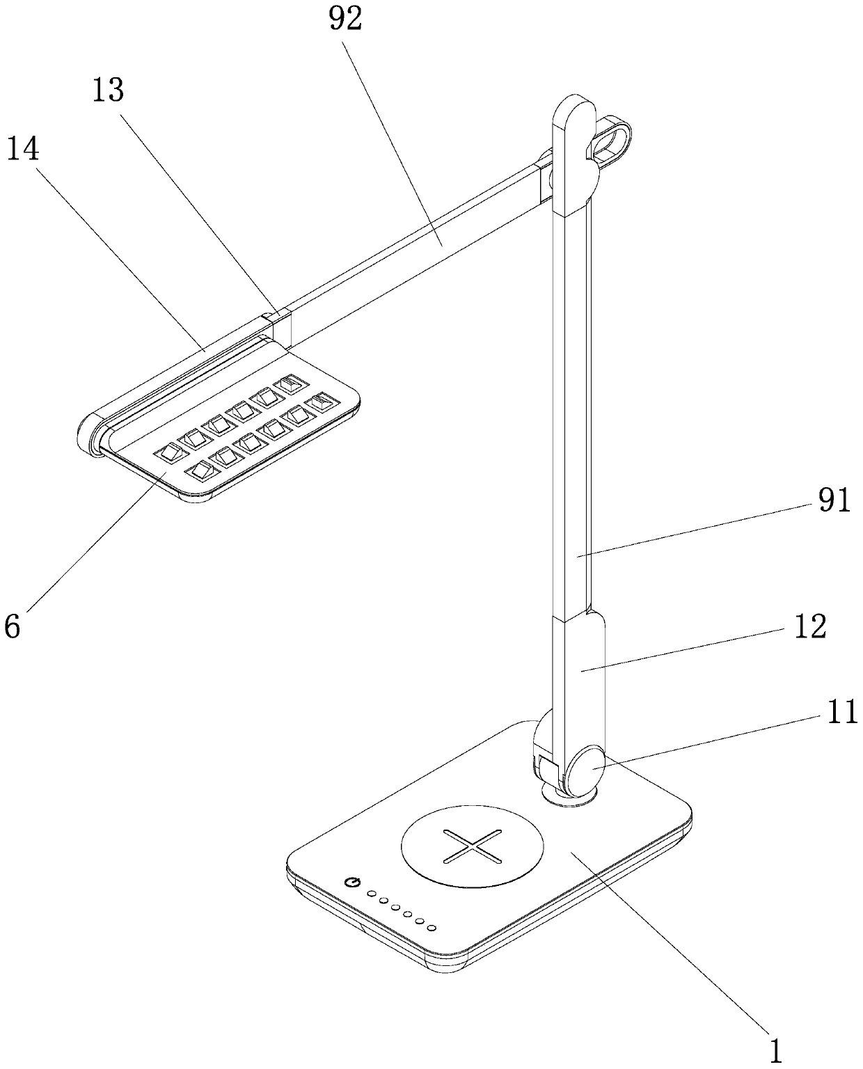 Structure which can be turned leftwards and rightwards for switching and has magnetic attraction function and lamp thereof