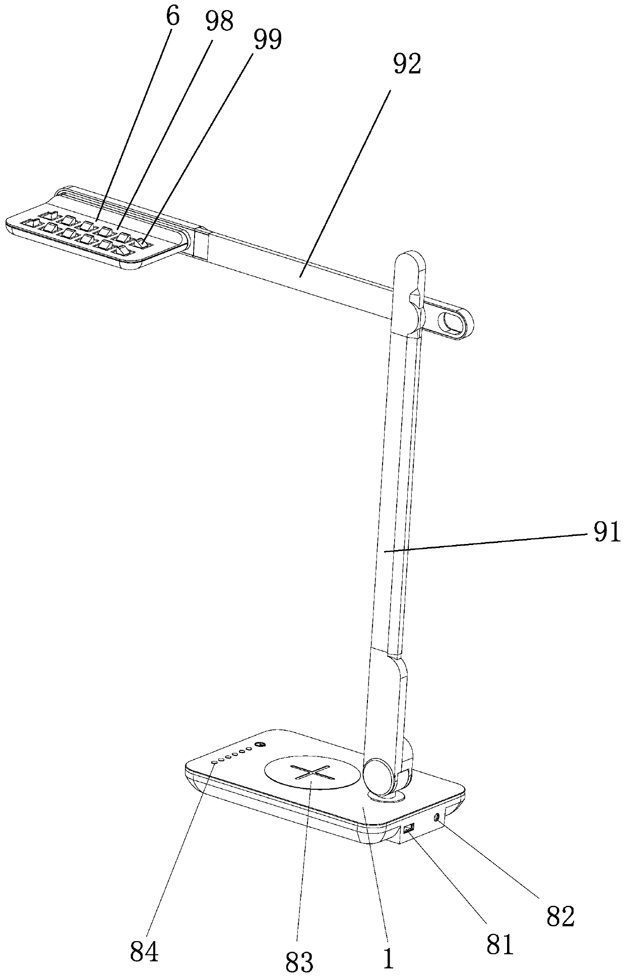 Structure which can be turned leftwards and rightwards for switching and has magnetic attraction function and lamp thereof