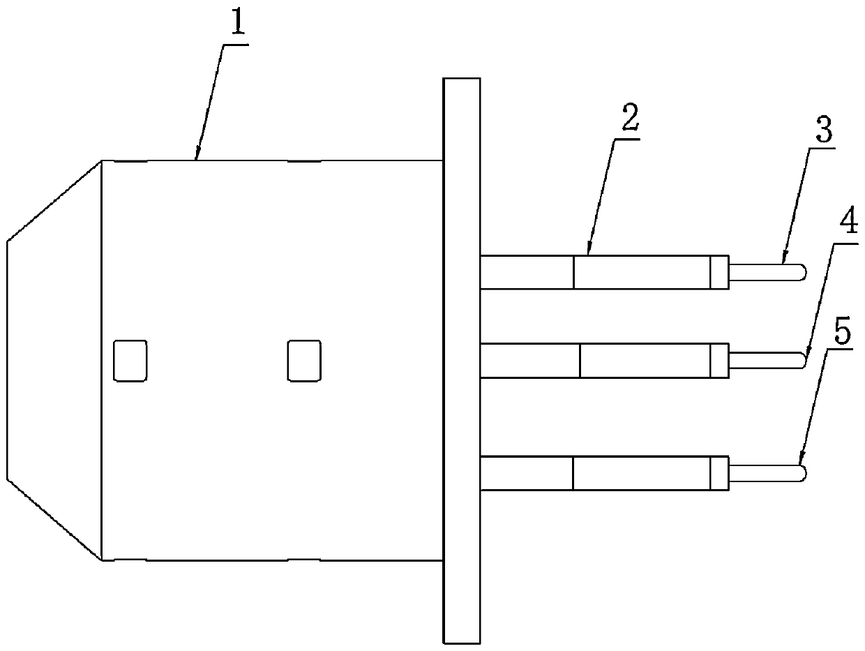 Multi-core coaxial injection molding electric connector plug