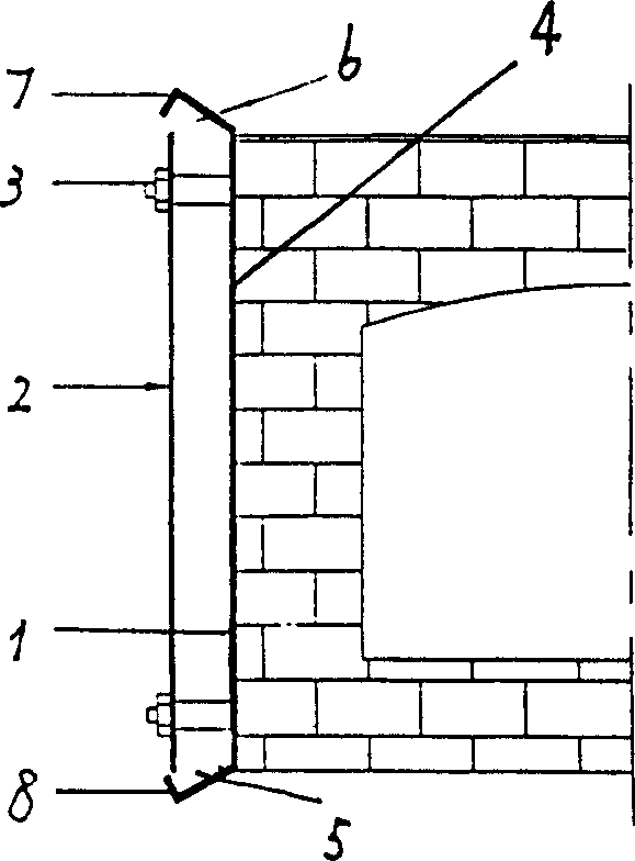 Method for reducing heat loss of industrial furnace shell