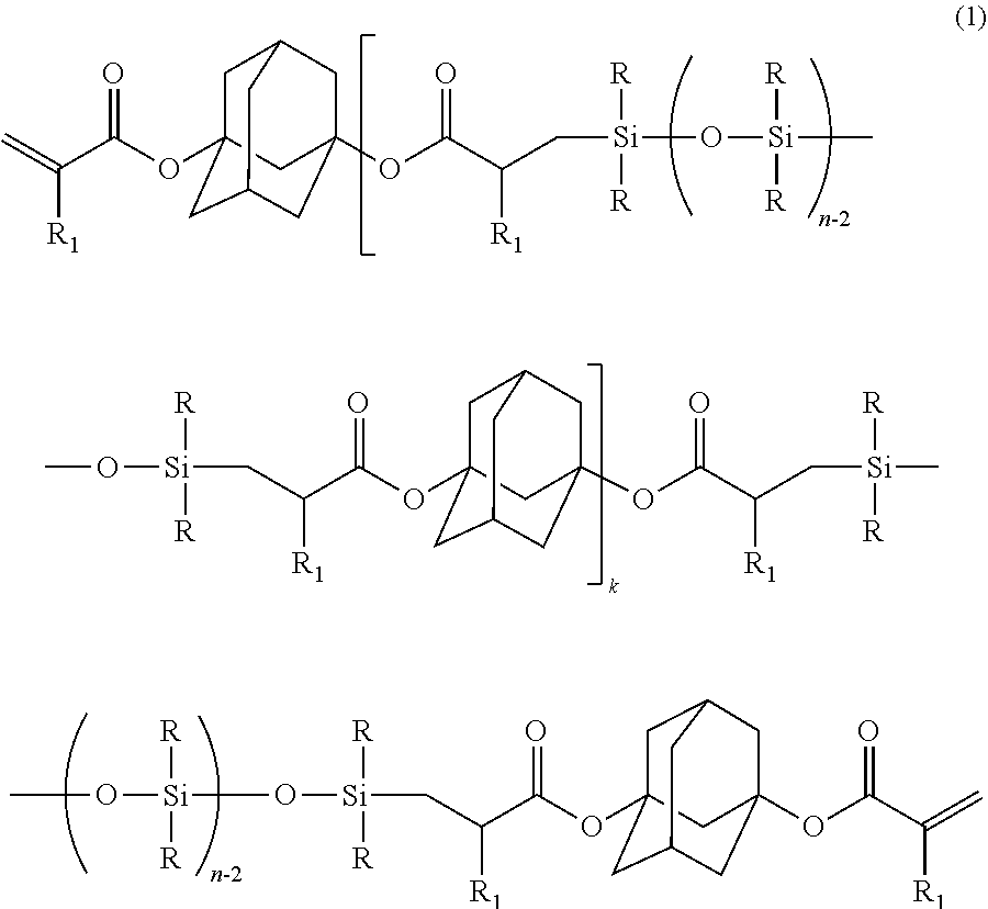 Silicone-modified adamantane derivative, photo-radically curable resin composition, and method for preparing photo-radically curable resin composition