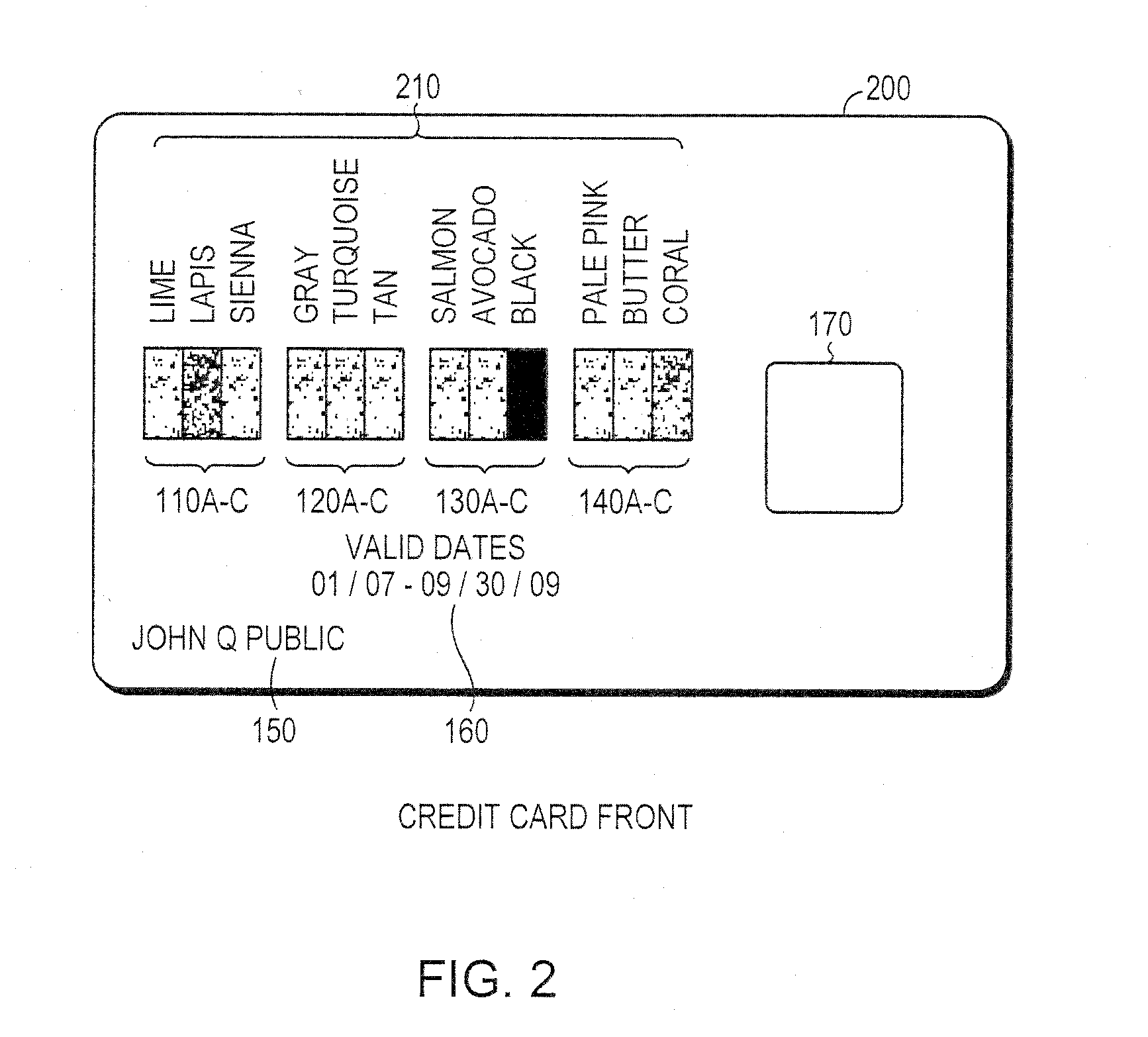 System and method for controlling secured transaction using color coded account identifiers