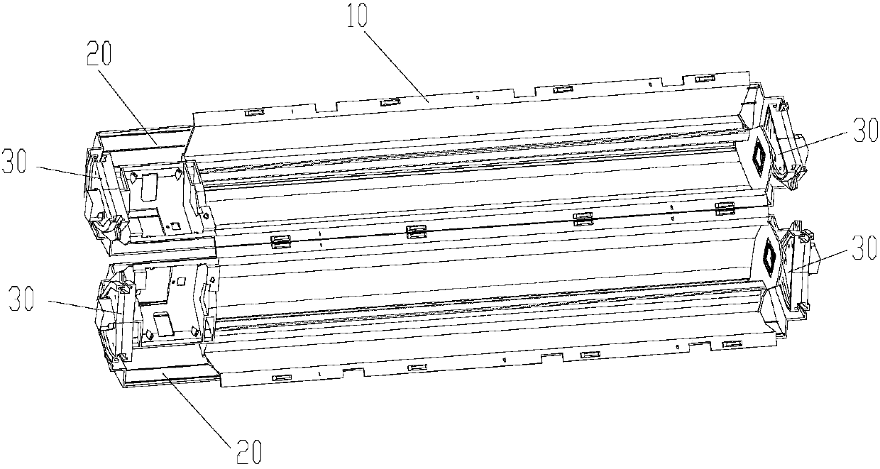 Air outlet frame structure and air conditioner indoor unit with air outlet frame structure