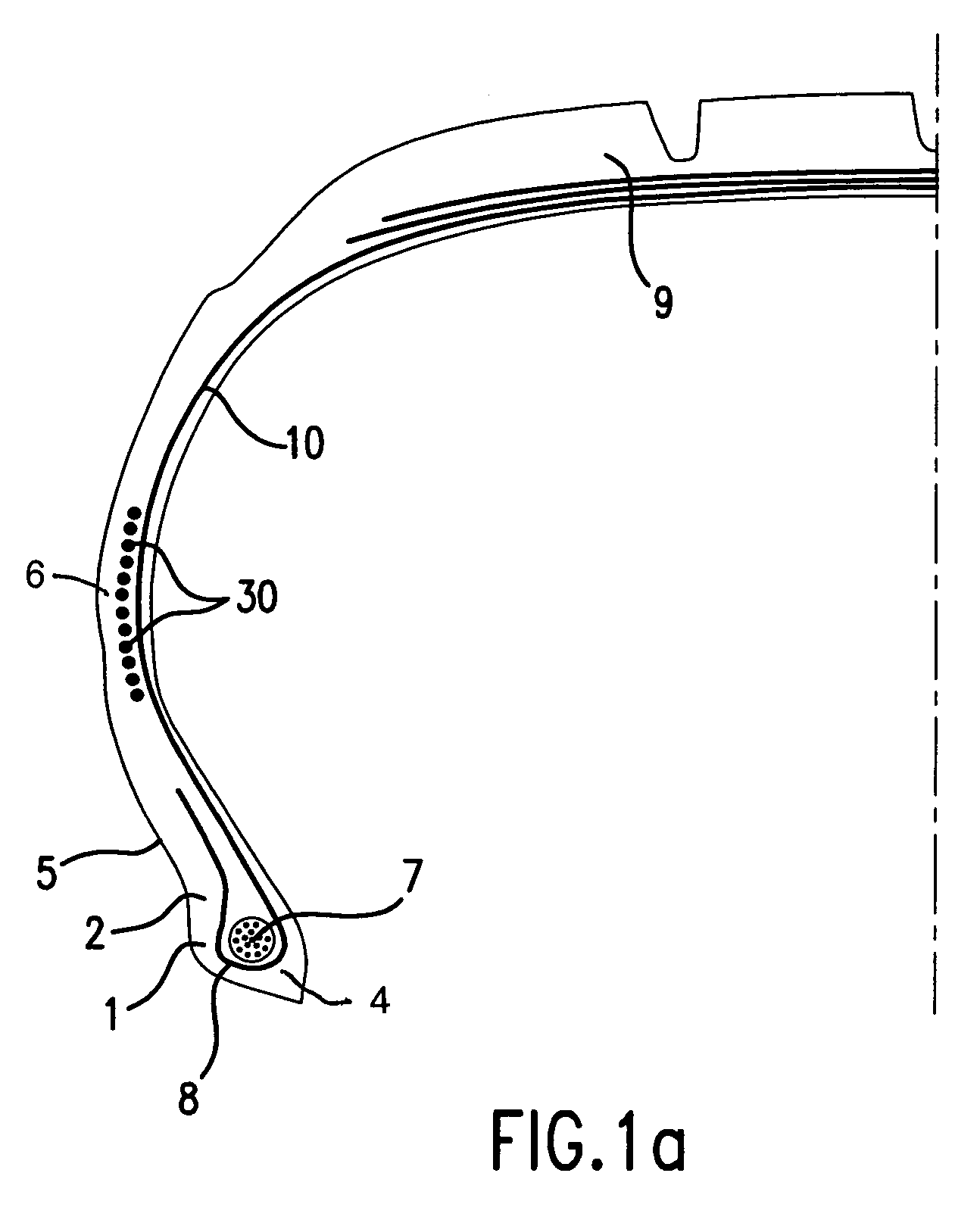 Extended mobility tire with undulating sidewalls