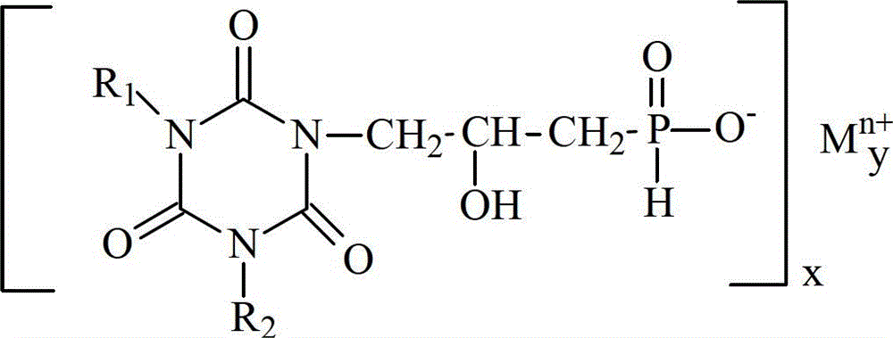 A kind of organic phosphinate containing triazine ring structure and preparation method thereof