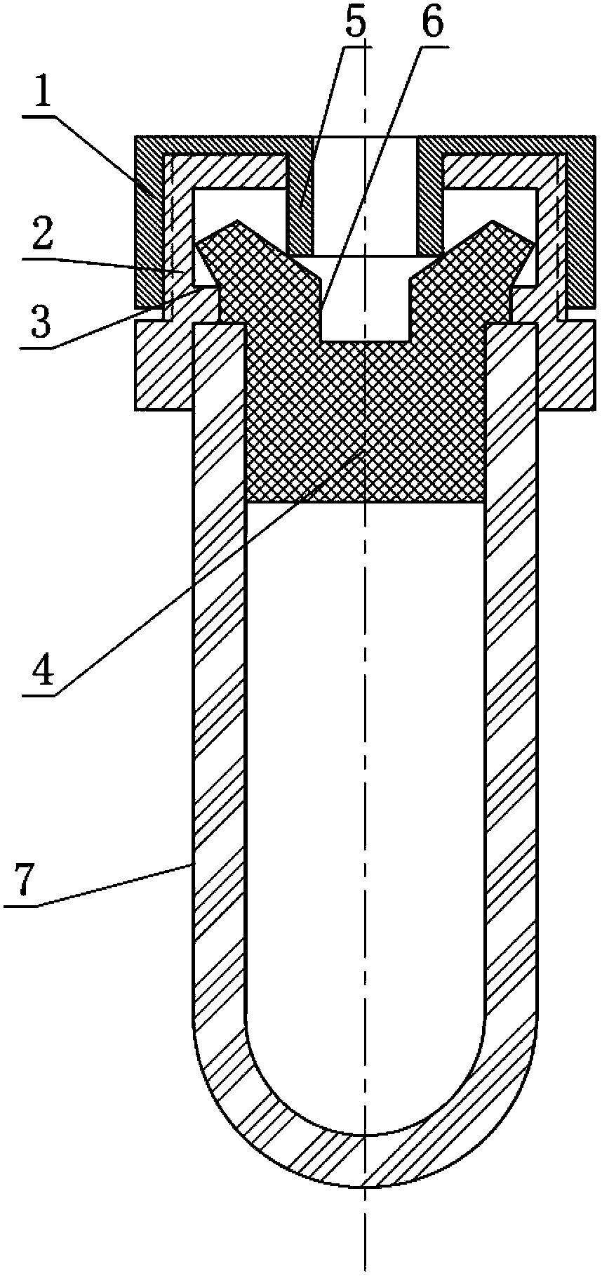 Loaded slope-expansion-type cap plug fastening mechanism