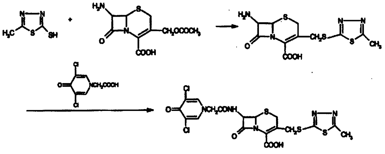 Enzymatic synthesis process of a new cephalosporin anti-infective drug