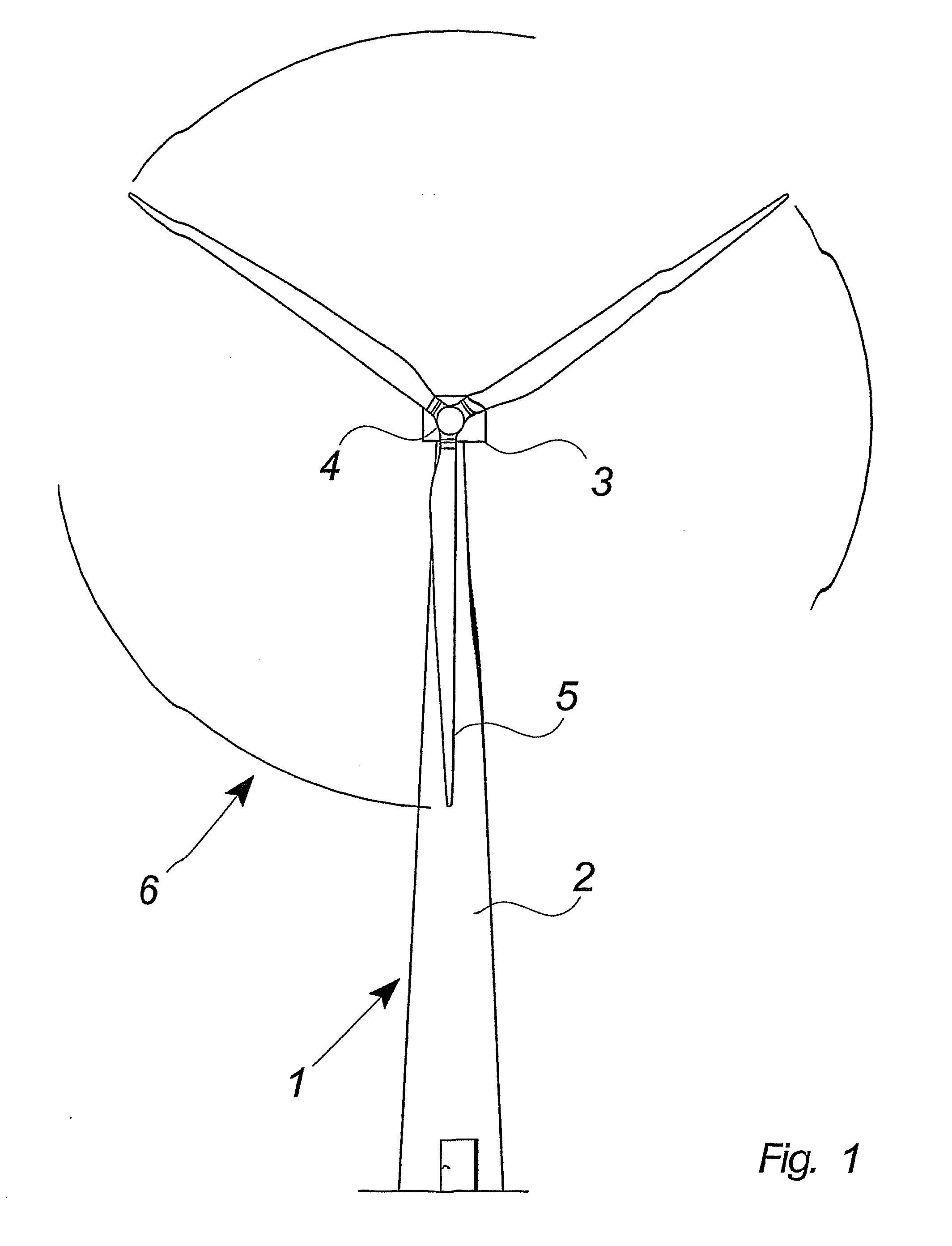 Variable rotor speed wind turbine, wind park, method of transmitting electric power and method of servicing or inspecting a variable rotor speed wind turbine