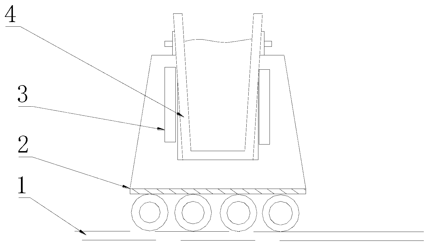 Electromagnetic induction desulfurizing molten iron jar