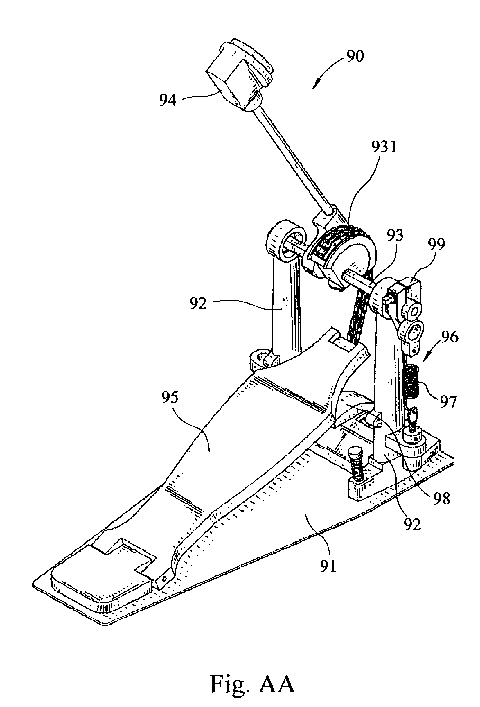 Modular single-tower drum pedal system