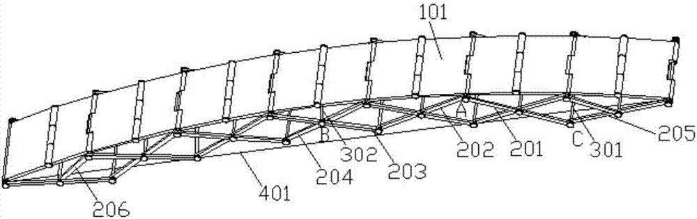 Rapidly expandable arch bridge based on shear-type hinge units