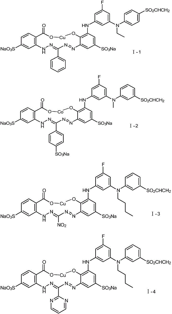 Reactive blue dye and preparation and application thereof