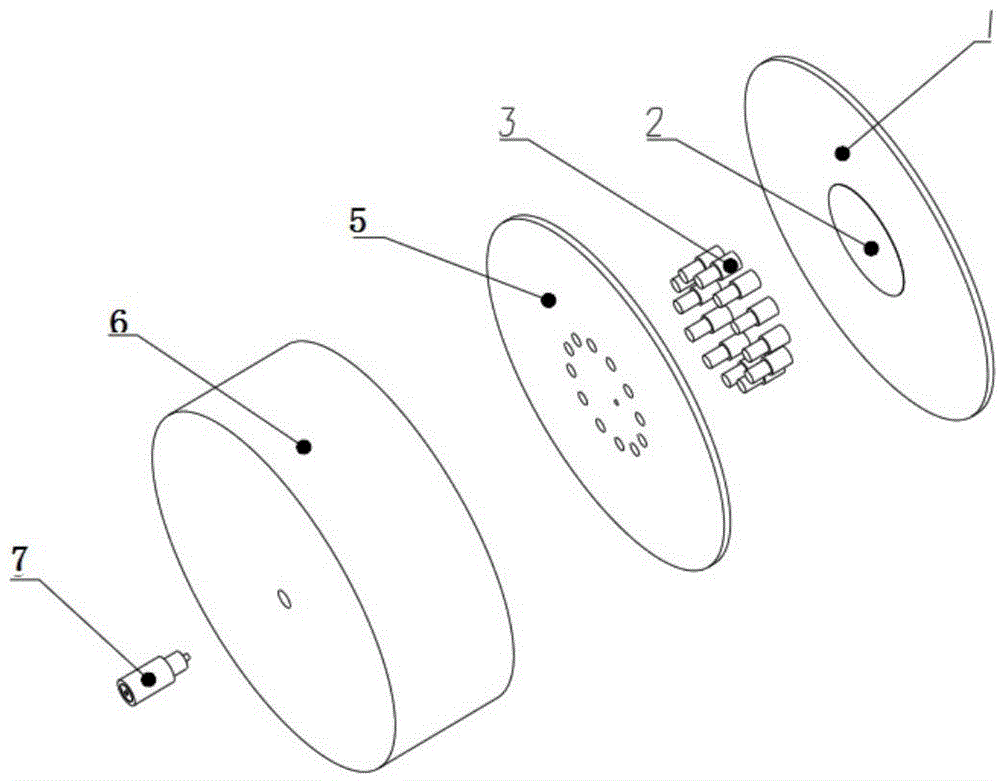 Double resonance oscillation circular polarization and short back reflection C waveband antenna